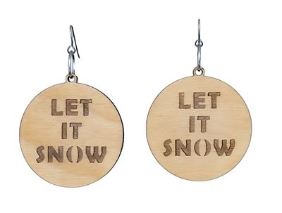 G Earrings Birch Wood Let It Snow