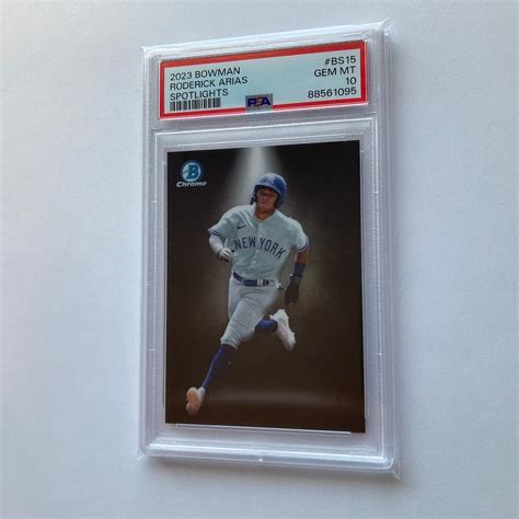 Roderick Arias 2023 Bowman Chrome Spotlight Refractor Card BS15 PSA 10