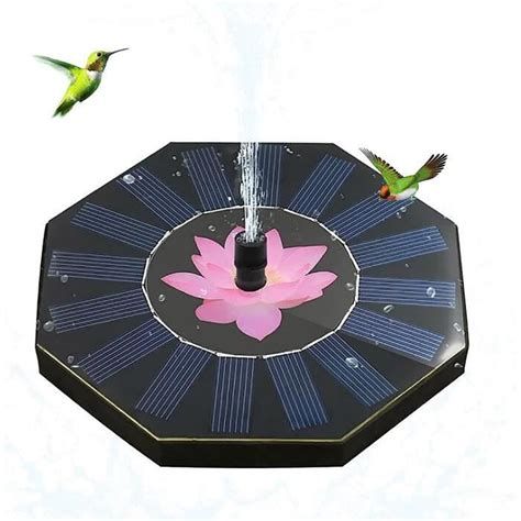 Bain D Oiseaux Fontaine Flottante Solaire Powered Pompe Eau Aucune