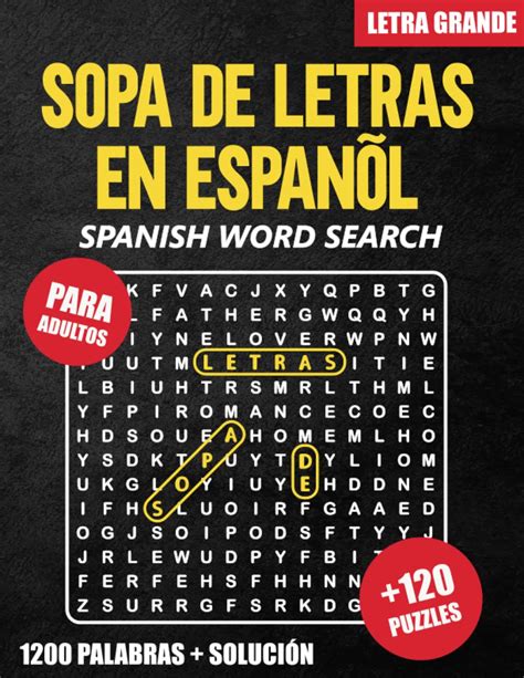 Buy Sopa De Letras En Español Sopa De Letras Para Adultos Letra Grande