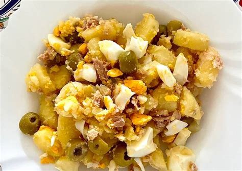 Ensalada De Patata Huevo Y Atún Receta De Maria Cookpad