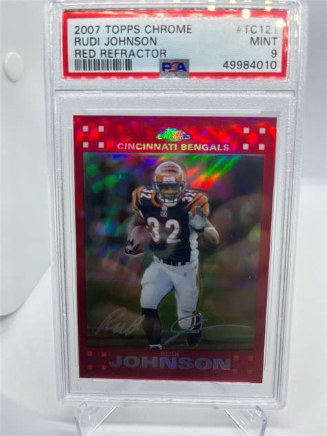 2007 Topps Chrome Red Refractor Rudi Johnson PSA 9 Mint 139 POP 4 EBay