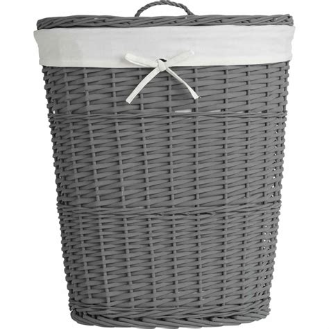 Wilko Grey Willow Laundry Basket Wilko