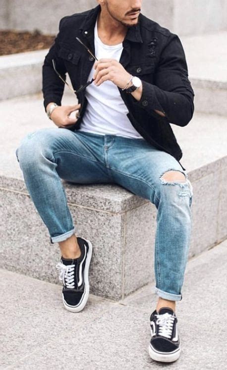 Black Denim Jacket Outfits For Men 24 Ways To Wear Denim In 2022 Denim Outfit Men Black