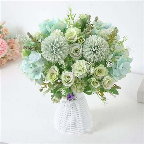 Beautiful Artificial Silk Fake Flowers Wedding Valentines Bouquet Bridal Decor