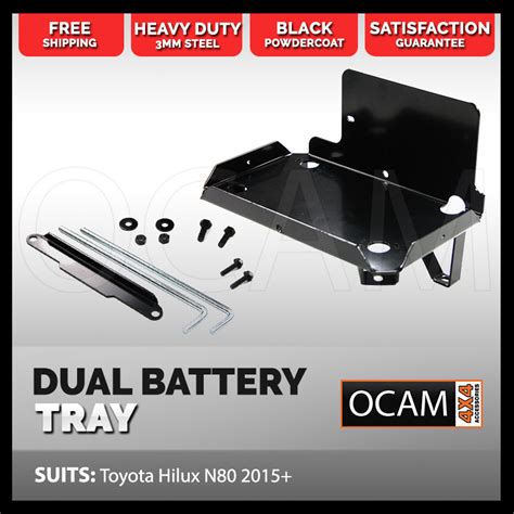 OCAM Dual Battery Tray for Toyota Hilux N80 2015-Current, Under Bonnet | eBay