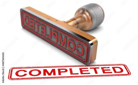 Project Completion Task Completed Stamp Stock Illustration Adobe Stock