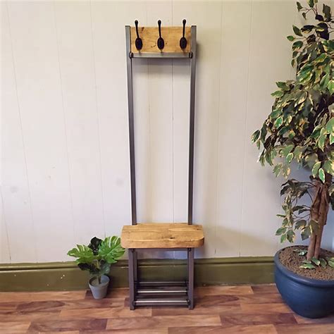 Coat Stand Narrow Hallway Bijou Coat Rack Bench Seat And Shoe Storage