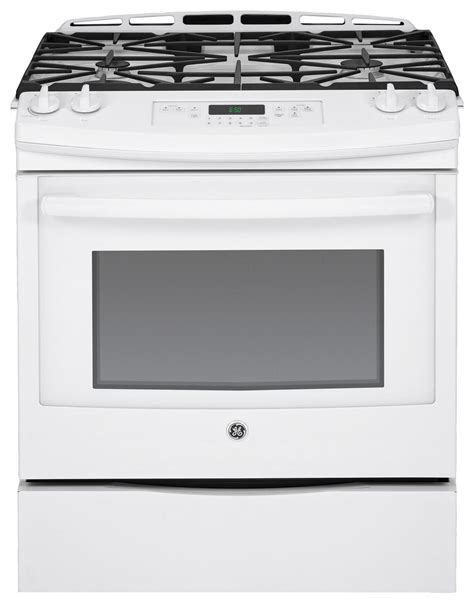 Best Buy Ge 30 Self Cleaning Slide In Gas Range White Jgs650defww