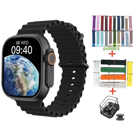 Smartwatch W68 Ultra Series 8 Nfc 2 Pulseira Pelicular Shopee Brasil