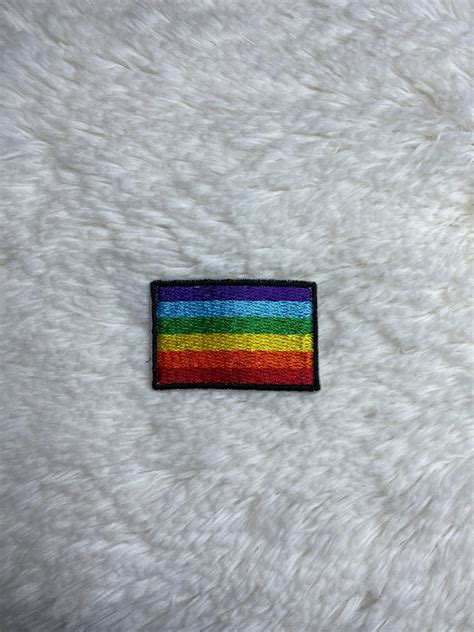 Sew On Rainbow Patch Gay Pride Flag Patch Lgbtq Rainbow Etsy