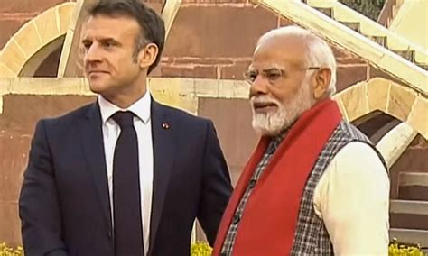 Pm Modi French President Macron Meet At Jantar Mantar In Jaipur