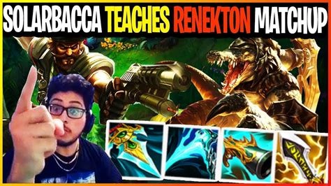 Solarbacca Teaches How To Win Renekton Matchup Youtube