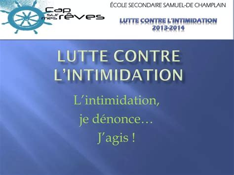 Ppt Lutte Contre Lintimidation Powerpoint Presentation Free