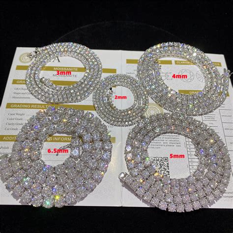 Wholesale Price 925 Sterling Silver Moissanite 2mm 3mm 4mm 5mm 6 5mm