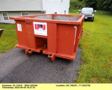 10 Yard Dumpster Delivered To A House In Haverhill MA For A Cleanout