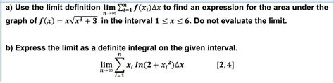 Solved A Use The Limit Definition Limni Nf Xi X To Chegg