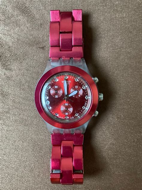 Relógio Swatch Vermelho Relógio Feminino Swatch Usado 68981638 enjoei