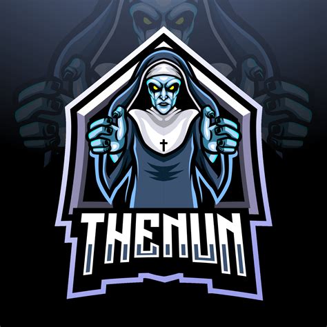 The Nun Mascot E Sport Logo Design Vector Art At Vecteezy