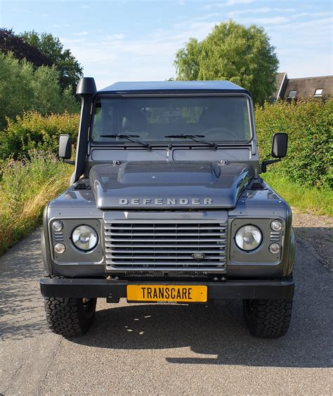 Land Rover Defender Pickup Grijs Kenteken Ombouw Transcare Bv