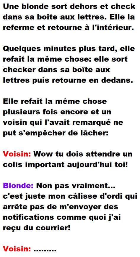 Une BLONDE arrête pas de sortir dehors pour checker sa boîte aux lettres