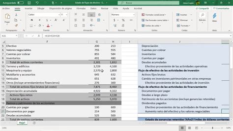 Estado De Flujos De Efectivo Con Excel Youtube