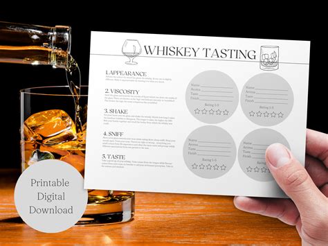 Whiskey Tasting Party Printable Whiskey Tasting Score Cards Flight Map