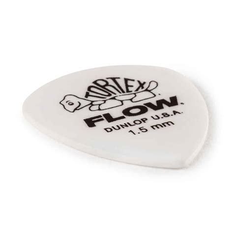 Dunlop Tortex Flow Standard Guitar Picks 1 5mm White 12 Pack