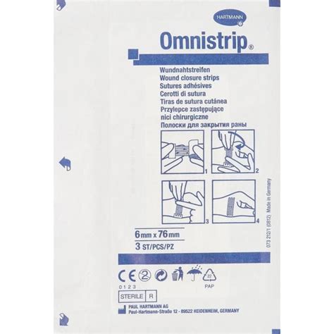 Полоски на операционные швы 6х76 мм Omnistrip, 3 шт/упак - купить с ...