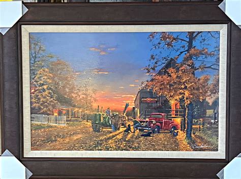 Dave Barnhouse A Time Of Plenty Farm Tractor Art Print Signed Framed 3