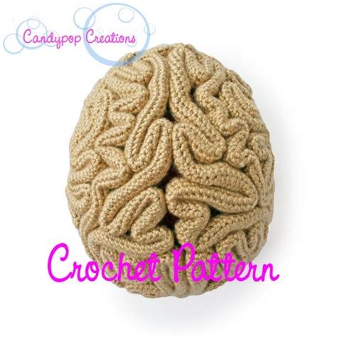 Crochet Pattern Brain Beanie Brain Hat Crochet Brain - Etsy | Crochet ...