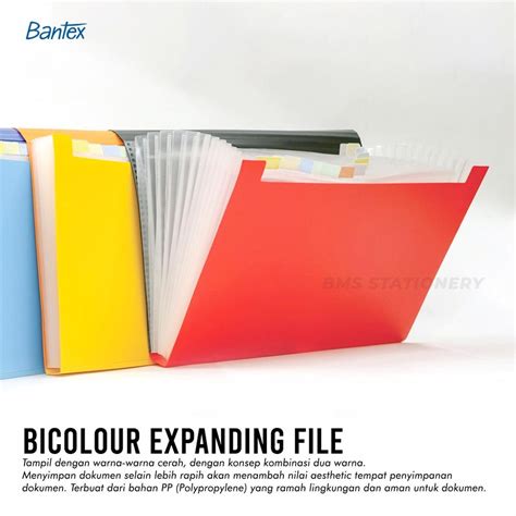 Jual Bantex Expanding File Map Harmonika Folio F4 12 Sekat 2 Warna