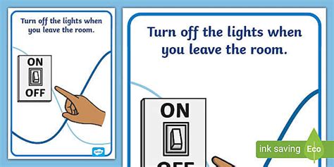 Turn Off The Lights Display Poster Teacher Made Twinkl