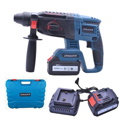 Trapano Scalpellatore Doppia Batteria Martello Demolitore Sds Plus V