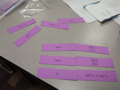 Trig Identities Matching Activity Math Love