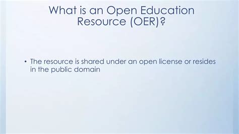 Open Educational Resources Oer Power Point PPT