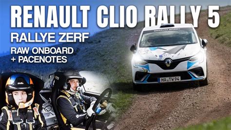 Osterrallye Zerf 2023 Clio Rally5 Cockpit Pacenotes YouTube