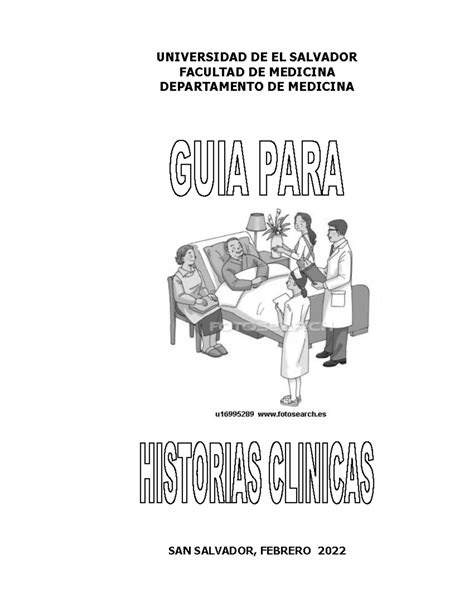 Manual Historias Clinicas Universidad De El Salvador Facultad De Medicina Departamento De