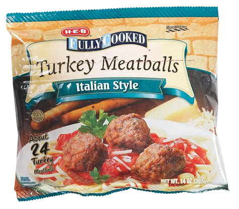 H E B Fully Cooked Italian Style Turkey Meatballs Shop Meatballs At H E B