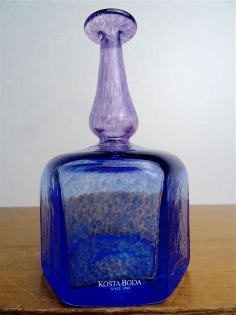 Kosta Boda Antikva Bertil Vallien Artist Collection große blaue Vase