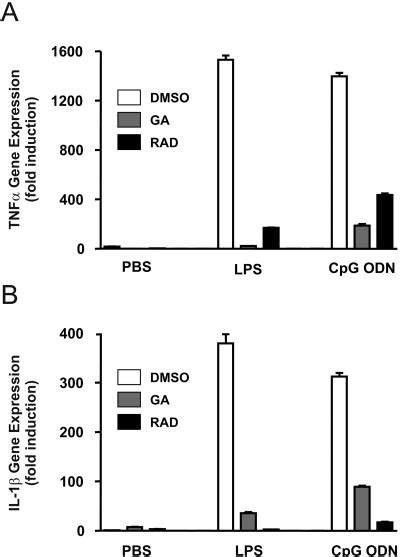 Hsp90 Inhibition Reduces Tlr Mediated Inflammatory Cytokine Mrna