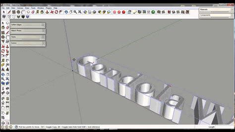 Google Sketchup 3D Text Tool Tutorial YouTube