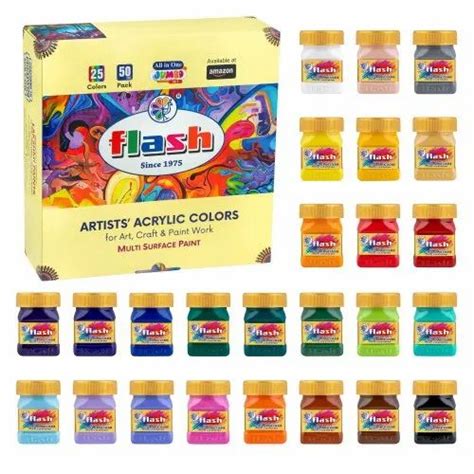 Acrylic Color - Flash Jumbo Acrylic Color Set 25 Shades Manufacturer ...