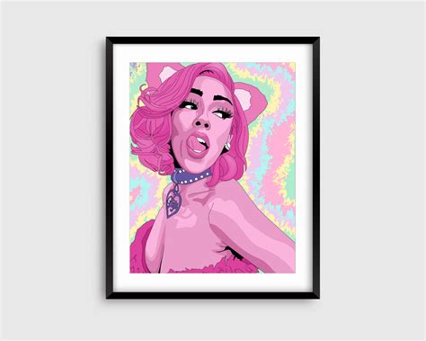 Sale Doja Cat Fine Art Print 8 X 10 Print In White Mat Frame