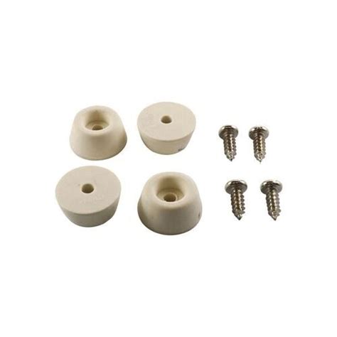 Surface Gard 22mm White Rubber Screw On Bumper 4 Pack AUSTRALIA