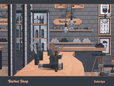 Soloriyas Custom Content Barber Shop Sims 4 Includes 16