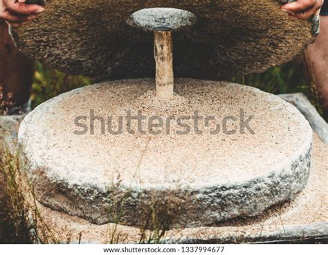 Ancient Quern Stone Hand Mill Grain Stock Photo Shutterstock