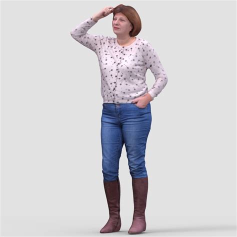 Donna Casual Standing 2 3d Human Model 3d Model 39 3ds Fbx Obj Max Free3d