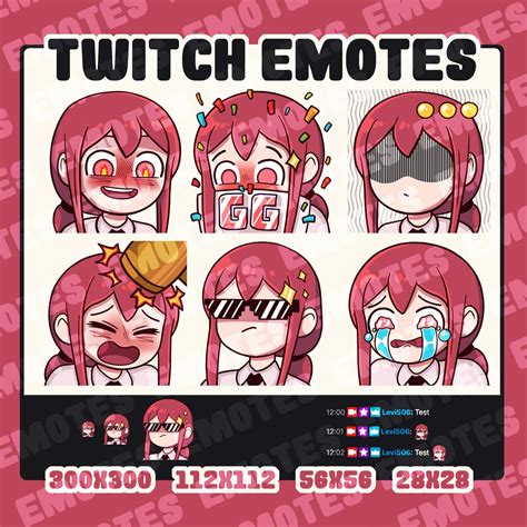 Kawaii Cute Chibi Makima Chainsaw Man Anime Emote Pack Youtube