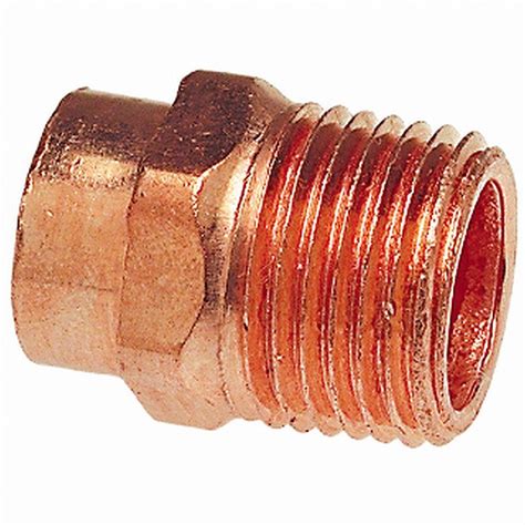 Everbilt 3 4 In Copper Pressure C X Mpt Male Adapter C604 The Home Depot